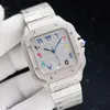 Orologio automatico zaffiro impermeabile diamante cinturino in acciaio meccanico in acciaio 40 mm H6RJ