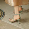 Sandaler Kvinnor Prom Party Dress High Heel Patent Leather Basic Style Woman Sandales Ladies Shoes Sandale Femme Luxesandals