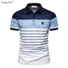 メンズクラシックポロシャツsolide solideカラーシャツのための夏のコレクション男性服ラグジュアリーパークストライプ高品質220716