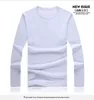 Men's T shirt 3 Basic colors Long Sleeve Slim T-shirt young men Pure color tee shirt 3XL size O neck