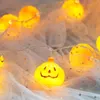 سلاسل 10leds 20leds 30leds Halloween Pumpkin Light String بطارية مدعومة DIY معلقة عطلات الحفل زخرفة LED