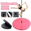 Yoga Mats 120x10cm PU Pole Dance Mat Skid-proof Fitness Waterproof Thickened Round Exercise Folding Safety Gym MatYoga