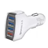4 USB QC3.0 Mobile Phone Car Charger Multi-port Fast Charge One Drag Four Port Chargers