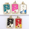 Pendant Necklaces 5Pcs Multi Color Enamel Rectangle Shaped Design Charm Necklace For Women Fashion Cz Micro Pave CharmPendant