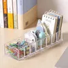 8 Grid Desktop Data Data Storage Board Office USB câble câble Drawer Organisateur Conteneur Boîte de maquillage de bijoux transparent