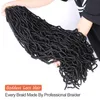 Soft Locs Crochet Włosy 36 cali Długie Naturalne Kręcone Dreadlocks Rozszerzenia Fala Bogini Faux Warkocze 220402