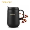 Pinkah Coffee Thermo Mug 350 ml 0ml Office Vakuumkolvar Hemt Thermos Cup med handtag isolerade som gåva Y200107