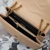 Catene Borsa a tracolla Borse a tracolla Borsa da donna Vera pelle a forma di V Filo per cucire Hardware in metallo Lettera Segno Flap Hasp Borsa a tracolla Portafoglio Alta qualità