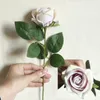 Enkele stengel zijden flanel rozenbloemen 51 cm Hoogwaardige handgemaakte Roses Wedding Party Home Office Decoratie