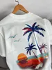 22SS Мужчины Женщины Дизайнеры T Рубашки TEE COCONUT SEA SUR PRINT MAN CREW SECE PARIS модная уличная одежда Черно-белый темно-синий XS-L