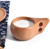 Andere drinkwarebeker Nieuwe handgemaakte draagbare houten beker voor koffiemelkwatermok toerisme cadeau