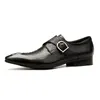 Italienische Hasp-Kleiderschuhe für Herren, echtes Leder, Slip-on-Business-Hochzeit, spitze Zehen, formelle schwarze Oxford-Lofers 220808