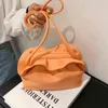 Eenvoudige vrijetijdsmode Persoonlijkheid Zachte lederen Cloud Bag Vrouw Summer Kleine verse Koreaanse versie Single Shoulder Messenger Dumpling 220517