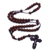 Perles de Prire Imation Bois Perles Croix Chapelet Perles Croix Collier Saints Catholiques Prare Fournitures Cadeau