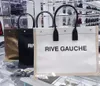 トレンド女性ハンドバッグRive Gauche Toteショッピングバッグハンドバッグトップリネン大きなビーチバッグデザイナー旅行クロスボディショルダーサッチェルウォレット