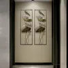 Декоративные предметы фигурки творческие 3D кованые железные листья настенные настенные настенные роспись дома