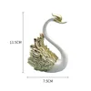 Swan Model Cute Figurine Collectibles Leuke auto interieur Cake Top Decor voor liefde themafroting