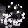 Strings Globe solaire lumière boule blanche 5M/7M LED guirlandes lumineuses guirlandes de fées pour fête de noël mariage décoration de jardin en plein airLED