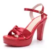 Sandaler Fashion Bow Peep Toe Women's Heel Summer Shoes Female Wedge Woman Platform Storlek 32 34 35 36 37 38 39 40 41 43Sandals