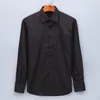 Classic Black French Cufflinks Men's Business Dress Long Sleeve Shirt Lapel Men Social 4XL 5XL 6XL Regular Fit 220322
