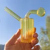 Образец нефтяной бабчик бабтерка Dab Rig Hologh Clocler Water Tipe Curting Tripes Интегрированные портативные красочные стеклянные перколатеры Bongs Clear Big Head Bowl Shisha для курильщика подарок