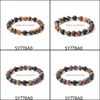 Arts et artisanat 8mm mat tigres yeux perles de pierre hématite lave brin bracelets pour femmes hommes yoga bouddha énergie juif sports2010 dhkns