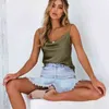 Oshoplive Solid Color Camis&Vest Bottomed Casual Fashion Camisole Chiffon Tank Tops Sexy Hot Y2K Tops Green Tops For Women G220414