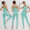 Hot Selling Gebreide Naadloze Peach Hip Raise Yoga Kleding Sport Yoga sets Fitness Pak Dames