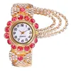 Wristwatches 40% Rhinestone Quartz Watch Shiny Fashion Stable Performance Bracelet For Daily Life