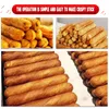 Kommerzielle 5-Stick-Pfanne für Hotdogs, Carrielin Knuspriges Milchstäbchen-Waffeleisen, Edelstahl-Aluminium-Antihaft-Backgeschirr, 1550 W, 220 V
