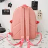 Borse da scuola Set da 4 pezzi Zaino da donna in tela per ragazze adolescenti Kawaii Bookbag