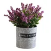 Flores decorativas Guirnaldas Lavanda en maceta artificial Flor falsa Bonsai Fiesta Decoración de la boda Arreglo de baño Accesorios Ornamen