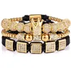 Imperial Crown King Heren Armband Pave CZ, Gouden Armbanden voor Mannen Luxe Charm Fashion Manchet Bangle Crown Verjaardag Sieraden