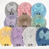 Chapeau indien dentelle nœud papillon rayé nouveau-né casquettes filles princesse mince gaze Turban doux crème solaire casquette coton tête enveloppe enfants Bonnet bonnet accessoires cheveux