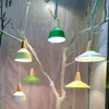 Lampes suspendues Nordic Modern Pot Cover Lampes à une tête Chambre Salon Art Couleur Design Restaurant Bar Corne en bois LampsPendentif