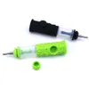 Octagon Silicone rökrör med 2 ml dabber burkbehållare och 10 mm titan nagel för vax dabs kit rök tillbehör9097247