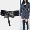 Belts Knot For Coat Khaki Super Wide Cummerbunds Dress Black Soft Pu Leather Waistbands Sexy Gold Pin Buckle Waist Seal LadyBelts Fier22