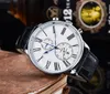 ماركة أزياء مؤشر مراقبة الدبوس الدبوس yap رجال الحزام وظيفة التقويم 4 اليد Quartz Watch