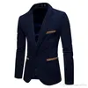 QNPQYX 2022 NIEUWE FASHIVE HIEN's Corduroy Leisure Slim Suit jas Hoogwaardige Casual Man Blazers Jacket en kost mannen enkele knop X03