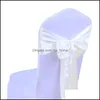 Sashes Chair Ers Home Textiles Garden Wedding Er Satin Fabric Bow Tie Ribbon Band Decoration El Party Supplies Drop Delivery 2021 Xk7Bn