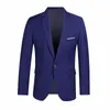 Herrenanzüge, einfarbig, Business-Casual, schlanker dreiteiliger Anzug, einreihig, ein Knopf, reiner Baumwolle, professioneller Anzug, formell