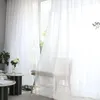 Curtain & Drapes 2Pcs White Sheer Voile For Bedroom El Pastoral Rustic French Window Screen Drape Panel Tulle Curtains Home DecorationCurtai