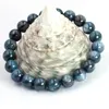Perlenstränge 7 8 9 10 12 14 mm dunkelblaue natürliche echte Edelsteine verstellbares Kyanit-Armband 7,5 Zoll Lars22