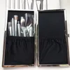 BB-Series Серебряный Travel Travel Mastup Brush Set Limited Edition 7-PCS On-Go Cosmetics Beauty Tools