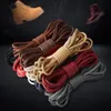 1 paire de lacets en cuir lacets cirés pour chaussures lacets de botte en coton solide cordes imperméables rondes sport course corde lacet de chaussure 220713