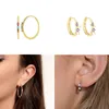 Hoop & Huggie Orecchini Round Copper Hoops Earrings For Women Luxury Zircon 2022 Fashion Jewelry Accessories Boucles Doreilles FemmeHoop Ode