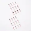 False Nails 24Pcs/Box Detachable Coffin With Design Wearable Ballerina Fake Full Cover Nail Tips Press On Manicure Prud22