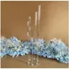 Bröllopsdekoration Centerpiece Candelabra Clear Candle Holder Acrylic Candlesticks For Weddings Event Party SXMY27