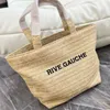 Woman Straw Beach Bags Bag Bag Bag Luxury Handbag Crochet Shopping Totes Handbags Fashion Lady Lade 5A 2023