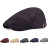 Summer Men Doman Casual Beret Hat moda oddychająca siatka płaska czapka gazeta chłopiec w stylu beret czapki regulowane czapki gorras J220722